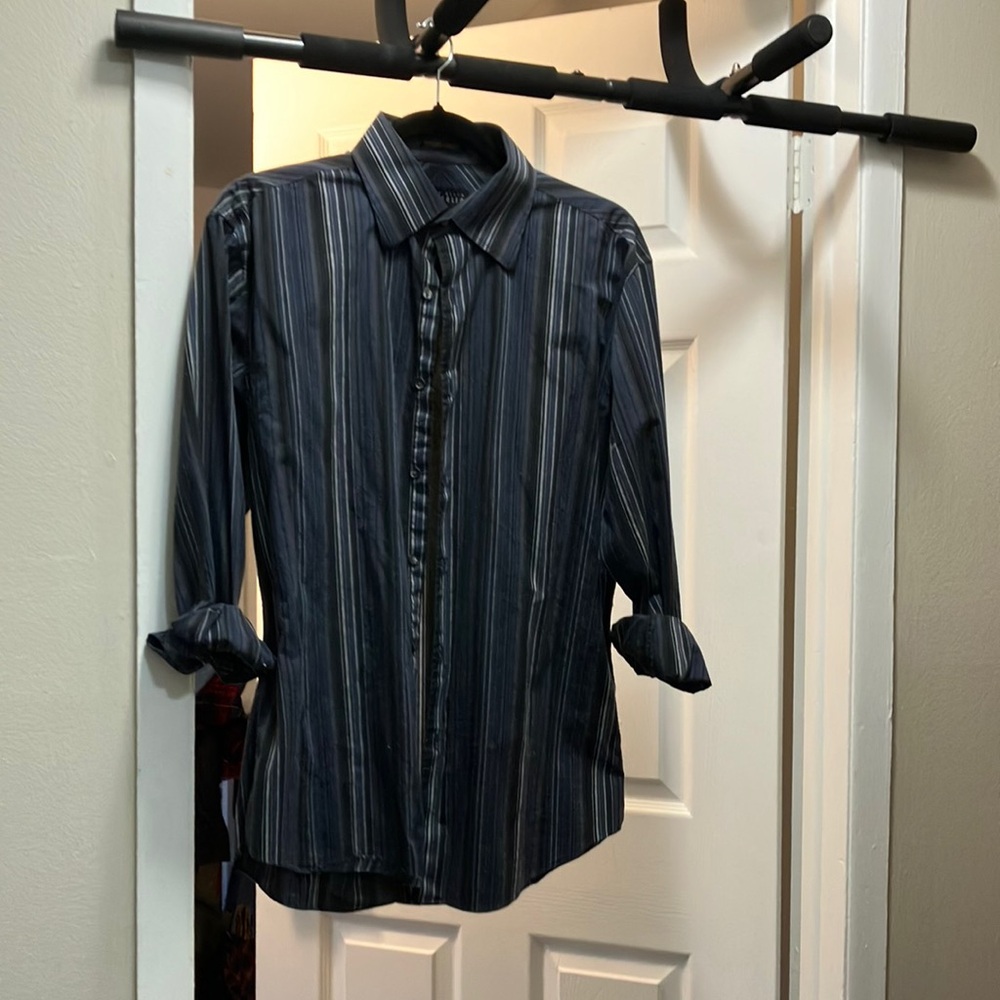 Striped Button-Up Shirt